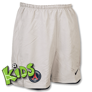 08-09 PSG Away Shorts - Boys - grey/navy