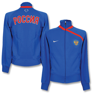 08-09 Russia Anthem Track Top - Royal/Red