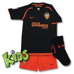Nike 08-09 Valencia Away Kit Little Boys - Black