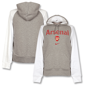 09-10 Arsenal Graphic Cover Up Hoody - Grey