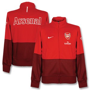 09-10 Arsenal Line Up Jacket - Red/White