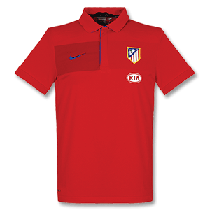 Nike 09-10 Atletico Madrid S/S Travel Polo Shirt - Red
