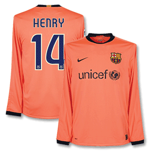 Nike 09-10 Barcelona Away L/S Shirt   Henry 14