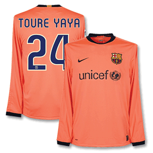 Nike 09-10 Barcelona Away L/S Shirt   Toure Yaya 24
