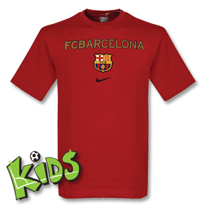 Nike 09-10 Barcelona S/S Graphic T-Shirt - Boys - Red