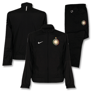 09-10 Inter Milan Woven Warm Up Suit - Black