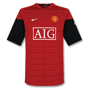 Nike 09-10 Man Utd Cut and Sew Training Top - Red
