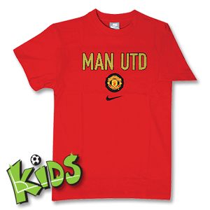 Nike 09-10 Man Utd Graphic T-Shirt - Boys - Red