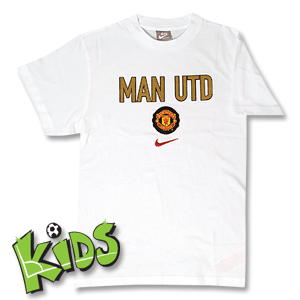 Nike 09-10 Man Utd Graphic T-Shirt Boys - White