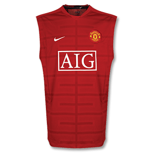 Nike 09-10 Man Utd Sleeveless Cut and Sew Training Top - Red