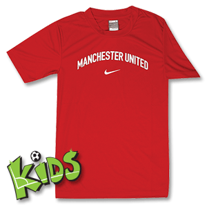 09-10 Man Utd Supporter Poly T-Shirt Boys - Red