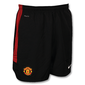 Nike 09-10 Man Utd Woven Shorts (with briefs and pockets) - Black/Red