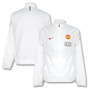 Nike 09-10 Man Utd Woven Warm Up Jacket - White