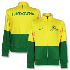 Nike 09-10 Sundowns Line Up Jacket - Yellow/Green