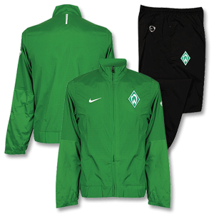 Nike 09-10 Werder Bremen Woven Warm Up Suit - Green/Black