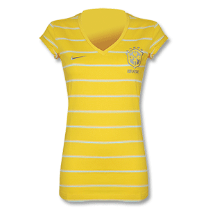 Nike 10-11 Brazil Womens Authentic V-Neck T-Shirt -