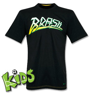 Nike 11-12 Brazil Core T-shirt - Black - Boys
