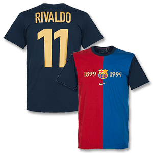 12-13 Barcelona Centenary T-Shirt + Rivaldo 11