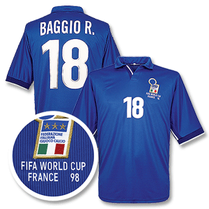 Nike 1998 Italy Home World Cup shirt   No.18 Baggio