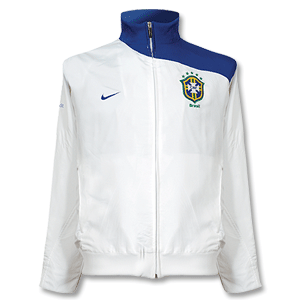 Nike 2008 Brazil Training Jacket - White/Blue