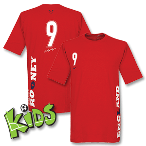Nike 2008 England Rooney 9 Tee - Boys - Red