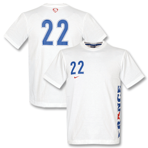 2008 France Nike Ribery 22 Tee - White