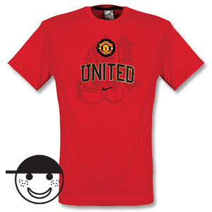 2008 Man Utd Graphic T-Shirt Boys - red