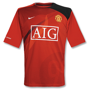 Nike 2008 Man Utd Printed Top - red