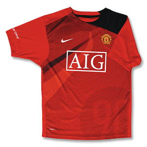 Nike 2008 Man Utd Printed Top Boys - red