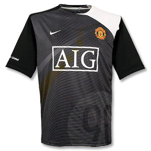 Nike 2008 Man Utd S/S Printed Top - Black/White
