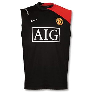 Nike 2008 Man Utd Sleeveless Training Top - Black/Red