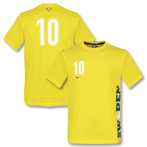 Nike 2008 Sweden Nike Ibrahimovic10 Tee - Yellow