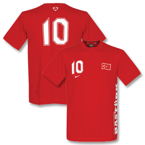 2008 Turkey Nike Basturk 10 Tee - Red