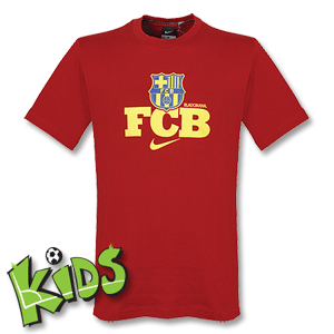 2010 Barcelona Core Cotton T-Shirt - Red - Boys