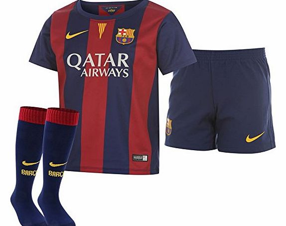 2014-2015 Barcelona Home Nike Little Boys Mini Kit