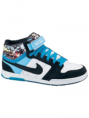 Nike 6.0 Air Mogan Mid White/Black-baltic Blue/Glass Blue