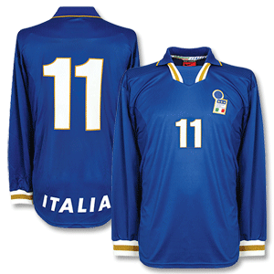 96-98 Italy Home L/S Shirt + No. 11 - No Swoosh