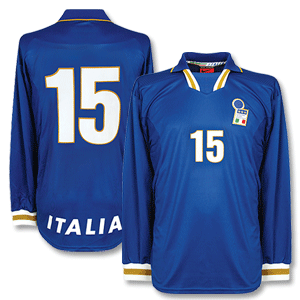 96-98 Italy Home L/S Shirt + No. 15 - No Swoosh