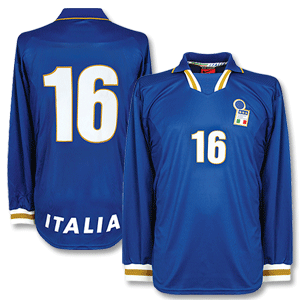 96-98 Italy Home L/S Shirt + No. 16 - No Swoosh
