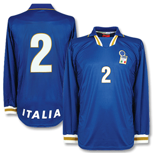 96-98 Italy Home L/S Shirt + No. 2 - No Swoosh