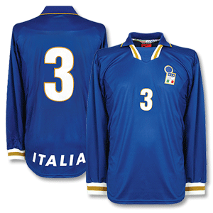 96-98 Italy Home L/S Shirt + No. 3 - No Swoosh