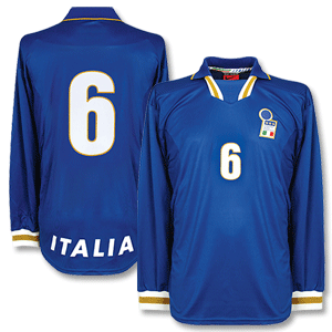 96-98 Italy Home L/S Shirt + No. 6 - No Swoosh