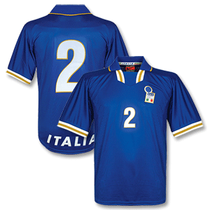 96-98 Italy Home Shirt + No. 2 - No Swoosh -