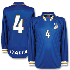 96-98 Italy Home Shirt + No. 4 - No Swoosh