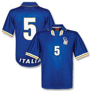 96-98 Italy Home Shirt + No. 5 - No Swoosh