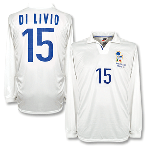 98-99 Italy Away L/S Shirt + Di Livio No. 15 -