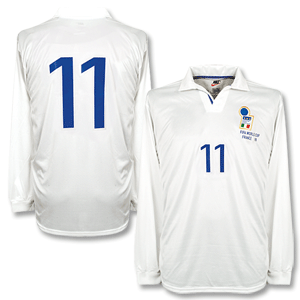 98-99 Italy Away L/S Shirt + No. 11 + FIFA 98 Transfer - No Swoosh