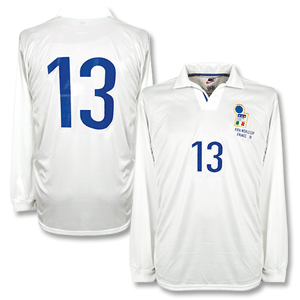98-99 Italy Away L/S Shirt + No. 13 + FIFA 98 Transfer - No Swoosh