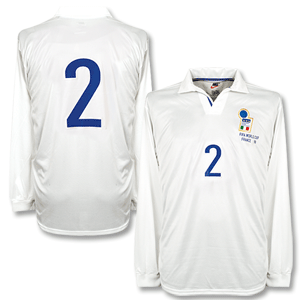 98-99 Italy Away L/S Shirt + No. 2 + FIFA 98 Transfer - No Swoosh