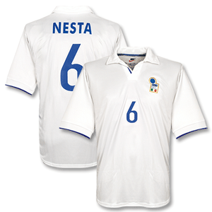 Nike 98-99 Italy Away Shirt   Nesta No. 6 - No Swoosh